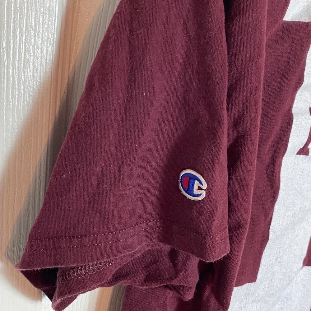 Champion Harvard Maroon Short Sleeve Tee Ivy League College White Logo - Picture 4 of 6